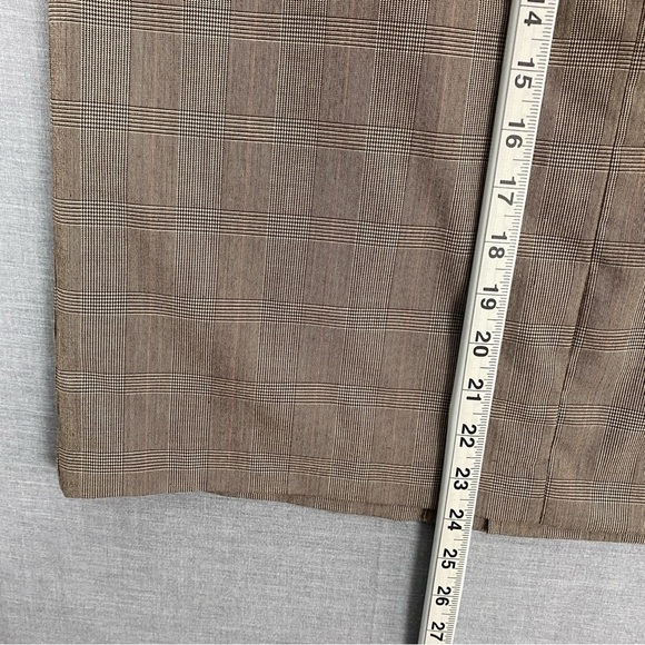 Jessica Dream Fit Pencil Skirt Knee Length Tan Glencheck Sz 14 - Picture 10 of 11